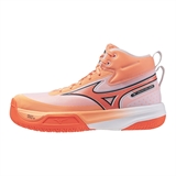 Mizuno NEO JUMP MID Кроссовки волейбольные Коралловый/Серый/Белый - фото 337050