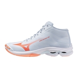 Mizuno WAVE LIGHTNING PRO MID (W) Кроссовки волейбольные женские Голубой/Коралловый - фото 337293
