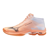 Mizuno WAVE LIGHTNING PRO MID Кроссовки волейбольные Коралловый/Серый/Белый - фото 337317