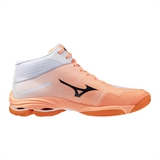 Mizuno WAVE LIGHTNING PRO MID Кроссовки волейбольные Коралловый/Серый/Белый - фото 337319