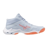 Mizuno WAVE LIGHTNING ELITE MID (W) Кроссовки волейбольные женские Голубой/Коралловый - фото 337326