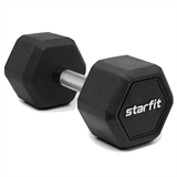 Starfit DB-301PRO 16 КГ Гантель гексагональная  обрезиненная Черный - фото 340187