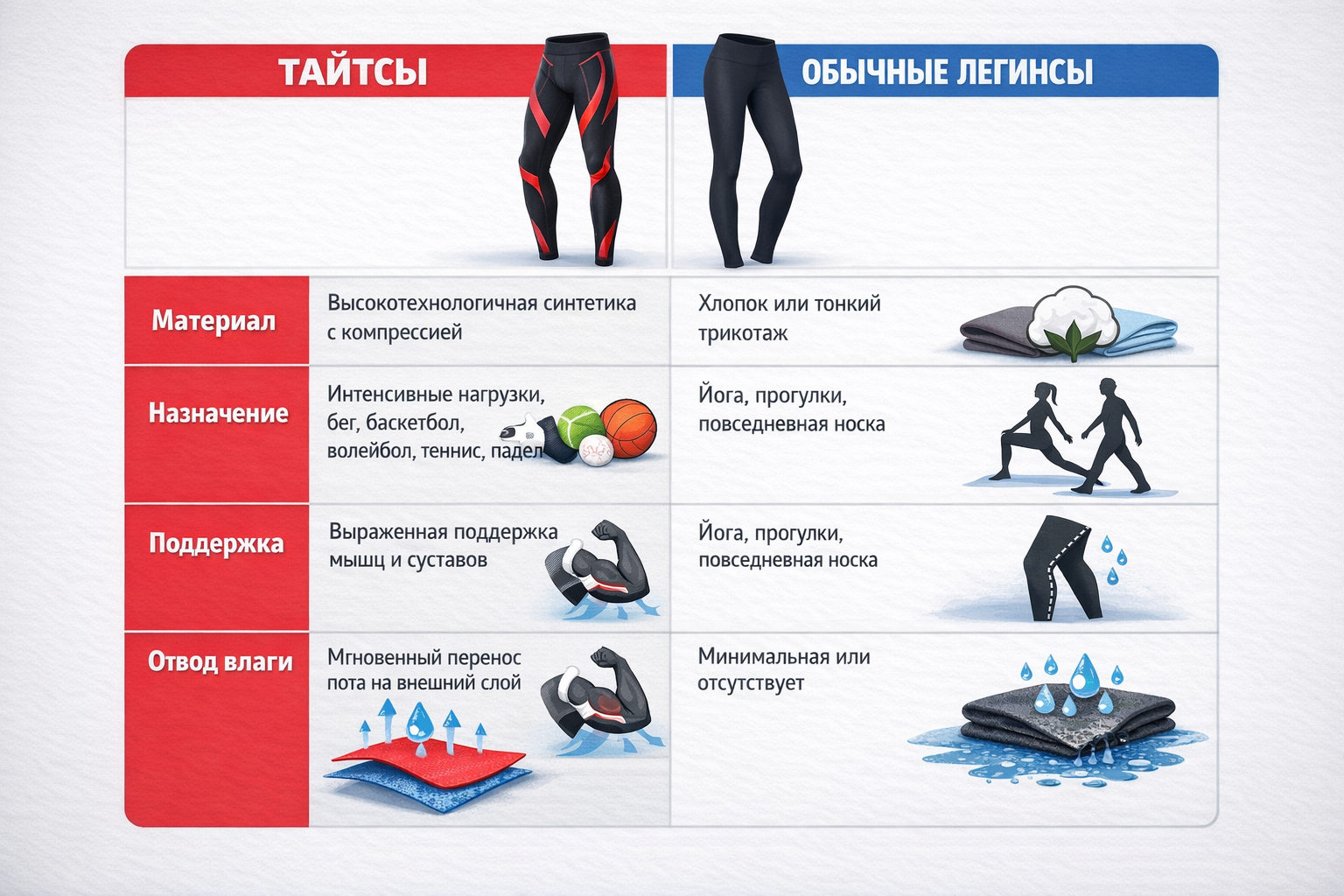 тайтсы или леггинсы